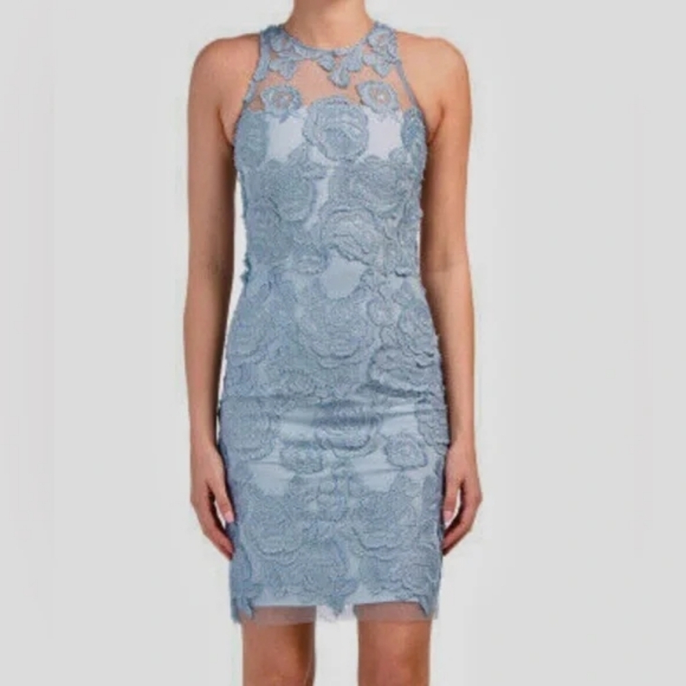 Reiss blue floral sleeveless dress sz 10 NWOT